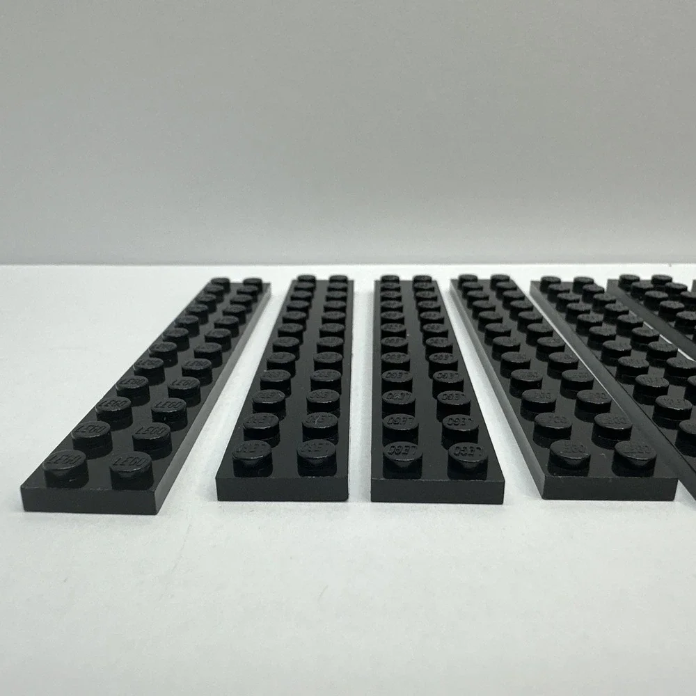 LEGO® Part # 2445 Black 2x12‎ Plate Lot Of 10